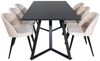 ebuy24 Essgruppe MarinaBLBL Essgruppe Esstisch schwarz und 6 Velvet, (7-tlg) Bild 5