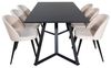 ebuy24 Essgruppe MarinaBLBL Essgruppe Esstisch schwarz und 6 Velvet, (7-tlg) Bild 4