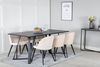 ebuy24 Essgruppe MarinaBLBL Essgruppe Esstisch schwarz und 6 Velvet, (7-tlg) Bild 3