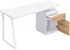Vente-unique - GOTAMA Büromöbel MetallHolz, Platte BeigeWeiß - B 60 cm x H 75 cm x L 140 cm Bild 4