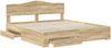 vidaXL Bettrahmen mit Kopfteil Sonoma-Eiche 200 x 200 cm Holzwerkstoff 3413154 Bild 5