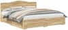 vidaXL Bettrahmen mit Kopfteil Sonoma-Eiche 200 x 200 cm Holzwerkstoff 3413154 Bild 2