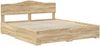 vidaXL Bettrahmen mit Kopfteil Sonoma-Eiche 200 x 200 cm Holzwerkstoff 3413154 Bild 4
