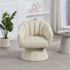 Drehstuhl, Cord mit 360°-Drehfunktion & Polsterung, 70x66x72 cm, Beige Bild 2