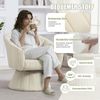 Drehstuhl, Cord mit 360°-Drehfunktion & Polsterung, 70x66x72 cm, Beige Bild 5