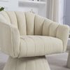 Drehstuhl, Cord mit 360°-Drehfunktion & Polsterung, 70x66x72 cm, Beige Bild 4