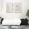 vidaXL Schlafsofa 2-Sitzer mit 2 Kissen Schwarz Samt 375821 Bild 3