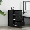 vidaXL Nachttisch mit Schubladen Schwarz Eichen-Optik 40 x 36 x 60 cm 871261 Bild 4