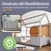 Hausbett mit Lattenrost, 90x200 cm, Kinderbett mit Rausfallschutz, Kiefer Bild 5