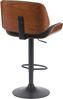 Barhocker LOTUN - Metall Walnuss/schwarz 55x51x93 cm | Barstuhl Höhenverstellbar Mit Lehne Drehbar Tresenhocker Tresenstuhl Kneipenhocker Kneipenstuhl Bild 4