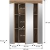 Xonox Wave Spiegelschrank(B/H/T 60x79x18 cm) in Nox Oak Nachbildung Bild 4