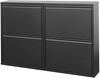Schuhkipper >BLACK< (1stk) Schwarz lackiert, Metall, montiert - 50x72x15 (BxHxT) Bild 4