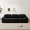 Cloud Modulsofa Boneless Sofa,Modulares Ecksofa Überdimensionales Modulares Cloud-Sofa Bequeme Corduroy-Cloud-SofaSofas 3-Sitzer Tiefsitz Sofa für Wohnzimmer Montagefreies Sofa,Corduroy,Schwarz, Bild 2