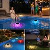 oyajia Pool-Lampe RGB Solar Poolbeleuchtung, Schwimmende Poolleuchte mit Fernbedienung, LED fest integriert, RGB, IP68 Wasserdichte Poolleuchten für Wanne, Schwimmbad, Teiche, Gärten Bild 3