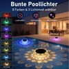 oyajia Pool-Lampe RGB Solar Poolbeleuchtung, Schwimmende Poolleuchte mit Fernbedienung, LED fest integriert, RGB, IP68 Wasserdichte Poolleuchten für Wanne, Schwimmbad, Teiche, Gärten Bild 2