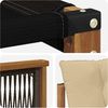 vidaXL Outdoor-Sofagarnitur mit Kissen 3 pcs Natur und Beige 3381745 Bild 5
