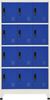 vidaXL Schließfachschrank Grau und Blau 90 x 45 x 180 cm Stahl Bild 2