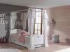 Himmelbett Kamila 211x96x187 Komplettzimmer MDF Weiß Bild 2