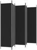 vidaXL 5-tlg. Paravent Schwarz 250x200 cm Stoff 350189 Bild 5