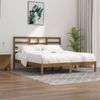 Doppelbett, Betten für Erwachsene, Massivholzbett Honigbraun 200x200 cm de652 Bild 2