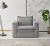 Sessel Pesaro in grau Cord 110 cm Bild 5
