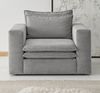 Sessel Pesaro in grau Cord 110 cm Bild 2