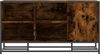 vidaXL Schuhbank Räuchereiche 100x40x53,5 cm Holzwerkstoff und Metall 849216 Bild 4