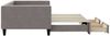 vidaXL Tagesbett Ausziehbar mit Schubladen Taupe 100x200 cm Stoff 3196622 Bild 4