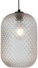 LED Pendelleuchte einflammig Kristall Glasschirm Bernsteinfarben, Ø 20cm Bild 5