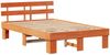vidaXL Bettrahmen Wachsbraun 120 x 190 cm Massives Kiefernholz 872454 Bild 4