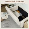 HOMCOM 2-Sitzer mit Stauraum, Knopfheftung 1 Teile, Kissen, 117 x 62 x 78 cm, Cremeweiß Bild 4