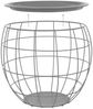 ML-DESIGN Beistelltisch Sofatische aus Metall rund Wohnzimmertische Satztische (3-St), Couchtisch Grau Metallkörbe Drahtkorb mit abnehmbarer Tischplatte Bild 2