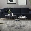 ML-DESIGN Beistelltisch Sofatische aus Metall rund Wohnzimmertische Satztische (3-St), Couchtisch Grau Metallkörbe Drahtkorb mit abnehmbarer Tischplatte Bild 5
