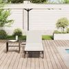 vidaXL Sonnenliege mit Auflage Braun Poly Rattan 4104080 Bild 3