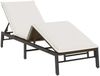 vidaXL Sonnenliege mit Auflage Braun Poly Rattan 4104080 Bild 5