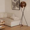 s.luce Orb Axis Glaskugel Stehlampe Dreibein 160cm Gold Verlauf, Schwarz Bild 2