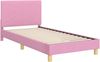 vidaXL Kinderbettgestell mit Kopfteil Rosa 90 x 200 cm Stoff 42011002 Bild 4