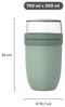 Mepal - Müslibecher xl Ellipse - Müslibecher To Go - Joghurtbecher To Go - Unterteilung für Joghurt & Müsli - Geeignet für Gefrierschrank, Mikrowelle & Spülmaschine - 750 + 300 ml - Vivid mauve Bild 3