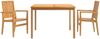 vidaXL 3-tlg. Garten-Essgruppe Massivholz Teak 3157911 Bild 2