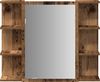 vidaXL Bad-Spiegelschrank Altholz-Optik 80x20,5x64 cm Holzwerkstoff 856036 Bild 4
