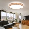 LED Deckenleuchte, Holzoptik, dimmbar, Fernbedienung, 60 cm Bild 3