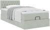 vidaXL Ottoman-Bett mit Matratze Hellgrau 100x200 cm Samt 3311825 Bild 4