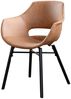 KAWOLA Stuhl ZAJA Esszimmerstuhl Microfaser cognac 82 x 59 x 57 cm Bild 3