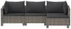 vidaXL 4-tlg. Garten-Lounge-Set mit Kissen Grau Poly Rattan 362687 Bild 4
