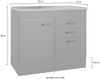 OPTIFIT Spülenschrank OPTImulti Breite 100 cm, mit 1 Tür, 2 Schubkästen, 1 Auszug Bild 4