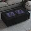 Couchtisch, Sofatisch mit Infinity-LED Schwarz 116x69x40 cm Bild 2