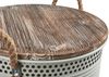 Kobolo Wäschekorb Aufbewahrungskorb HOME aus Metall und Holz mit Deckel und Griffen (Stück, 1 St, mit Deckel und Griffen), Gr. M 34 x 47 cm Bild 3