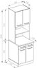 Buffetschrank R-Line Weiß Hochglanz 60 cm , AP Marmor Vicco Bild 3