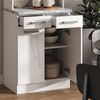 Buffetschrank R-Line Weiß Hochglanz 60 cm , AP Marmor Vicco Bild 5