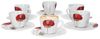 Van Well Monika 6er Set Kaffeetasse + Untertasse, Kaffee-Set, Blumendekor, edles Marken-Porzellan Bild 4